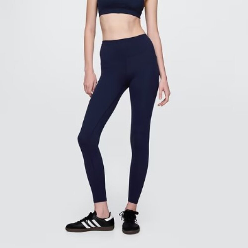 GapFit Lightweight Performance Leggings, Navy Blue, M